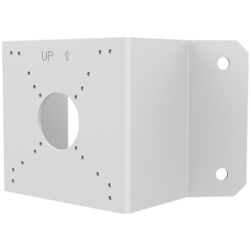 Support angle - Pour caméras UNIVIEW - Adapté pour une utilisation extérieure - Couleur blanche - Passage de cable